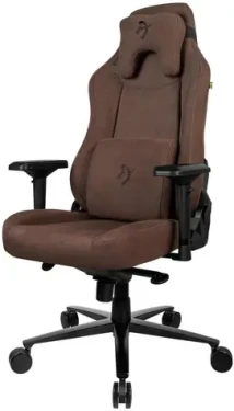 Arozzi VERNAZZA Supersoft Fabric Brown / Herná stolička / hnedá / látkové čalúnenie / nosnosť 145kg (VERNAZZA-SPSF-BWN)
