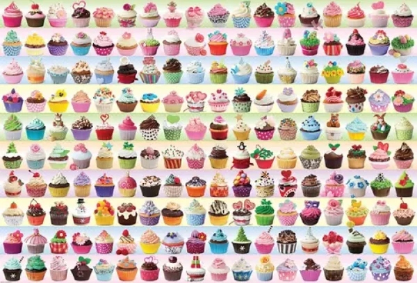 EUROGRAPHICS Puzzle Farebné tortičky (Cupcakes)