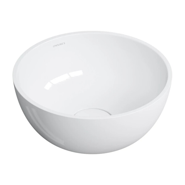 OMNIRES - SHELL M+ umývadlo na dosku, O35 cm, biela lesk SHELL350UNBP