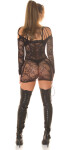 Sexy Festival Style Net Dress with Strap Details black Einheitsgroesse