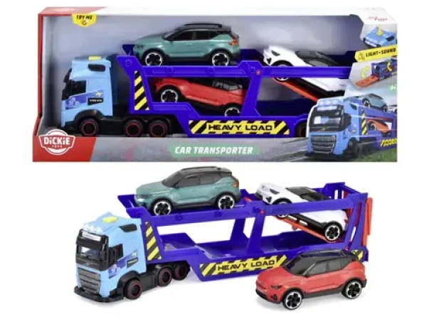 Dickie Autotransportér Volvo FH 16, 40 cm + 3 autá, svetlo, zvuk