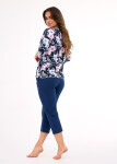 Cornette 147/465 Anabel 3/4 3XL-5XL dámske pyžamo tmavě modrá 5XL