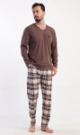 Pánske dlhé pyžamo Paul hnědá XXL