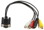 MicroConnect Kábel VGA (M) - RCA + S-Video (F) 0.3m čierna (MONGGSV)