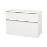 Mereo Mailo, kúpeľňová skrinka 100 cm, biela, elox AL madlo CN512SN