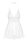 Erotická košieľka Eve chemise white - BEAUTY NIGHT FASHION Bílá S/M