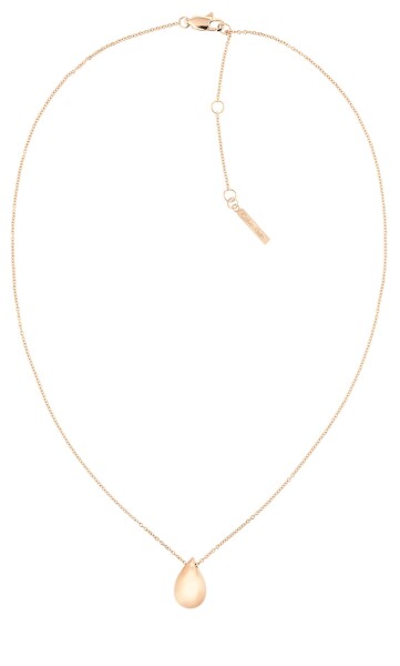 Calvin Klein Bronzový náhrdelník z ocele Tear Drop Sculptured Drops 35000085