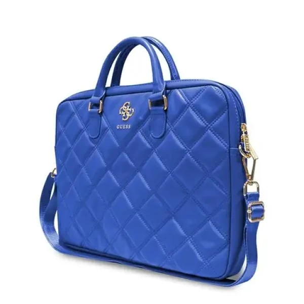 Guess Quilted 4G modrá / Taška na notebook / 16" / prešívaný design (GUCB15ZPSQSSGB)