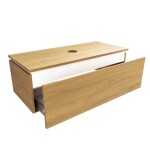 Kúpeľňová skrinka s krycou doskou SAT Feel 100x30x46 cm medový dub mat SATFEEL100DMD SATFEEL100DMD