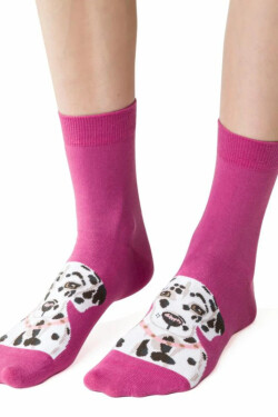 Dámske vzorované ponožky 099 fialová 38-40