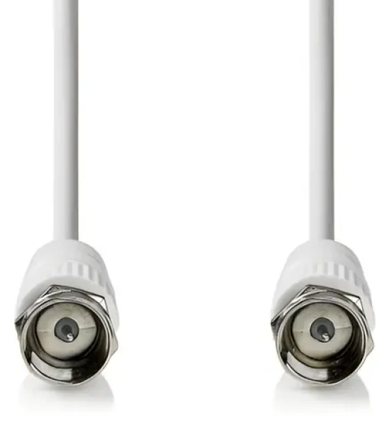 Nedis satelitný anténny kábel F(M) - F(M) biela (CSGL41000WT30) / Kábel / 75 Ohm / 50 dB / dvojité tienenie / 3 m (CSGL41000WT30)