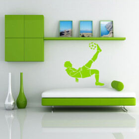 Veselá Stena Samolepka Futbalista vykopáva Farba: zelená, Veľkosť: 100 x 108 cm