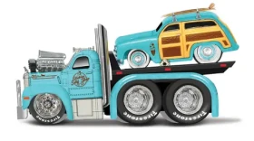 Maisto Muscle Transports - 1953 MACK B-61 Flatbed 1950 Ford Woody