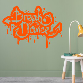 Veselá Stena Samolepka Break Dance Farba: oranžová, Veľkosť: 100 x 72 cm