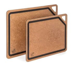 G21 EcoCut hnedé / Doštička na krájanie / sada 2 ks / prírodná celulóza / 38 x 28 cm (G21PKRJ-CELU_SET1)