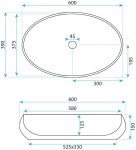 REA - Keramické umývadlo na dosku Maya REA-U5660