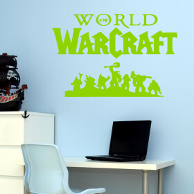 Veselá Stena Samolepka World of Warcraft Farba: zelená, Veľkosť: 40 x 26 cm