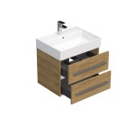 Kúpeľňová skrinka s umývadlom SAT Cube Way 60x47, 5x46 cm dub Hickory CUBE46602DHSAT CUBE46602DHSAT