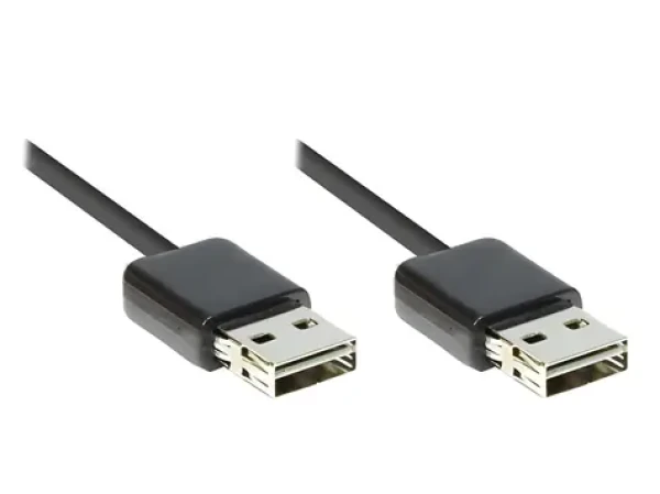 Good Connections USB 2.0 Easy-A čierna / Prepojovací kábel / AA / 3 m / 480 Mbit/s (2212-EU030)