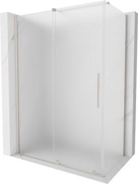MEXEN/S - Velár sprchovací kút, posuvné dvere 150 x 70, dekor, nikel kartáčovaný 871-150-070-31-97