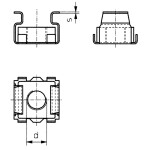 TOOLCRAFT 521847 klietkové matice M6 ocel 10 ks; 521847