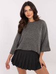 Jumper DHJ SW 9314.04P tmavosivý jedna velikost