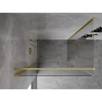 MEXEN/S - Mist-B sprchovací kút dvere krídlové 85 x 90, transparent, zlato kefovaná 8A2T-085-090-55-00