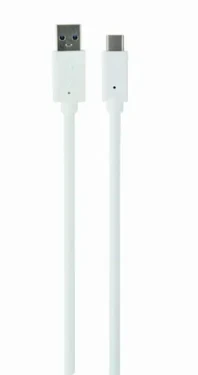 Gembird SKGBCCP-USB3-AMCM-W-10 USB-C kábel biela / 1x USB-C (M) / 1x USB-A (M) / 3M (CCP-USB3-AMCM-W-10)