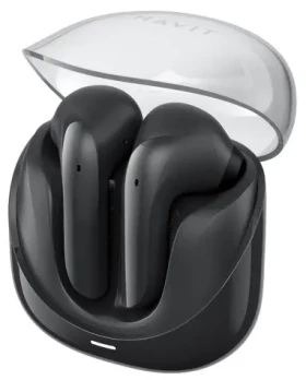 Havit TW974 ModernBuds čierna / Bezdrôtové slúchadlá do uší / mikrofón / Bluetooth / nabíjacie púzdro / až 4,5 h (TW974(Modern buds))