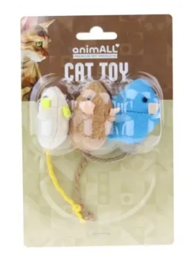 AnimALL Hračka Cat Myška s catnipom 3 ks (114039)