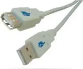 MicroConnect Prepojovací kábel USB 2.0 M - USB 2.0 F 0.1m biela / 480 Mbit/s (USBAAF01)