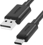 Unitek Y-C480BK čierna / Kábel USB-A - USB-C / 0,25 m / 3 A (Y-C480BK)