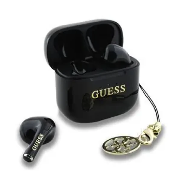 Guess Classic Logo Charm TWS Bezdrôtové Slúchadlá Black (57983124135)