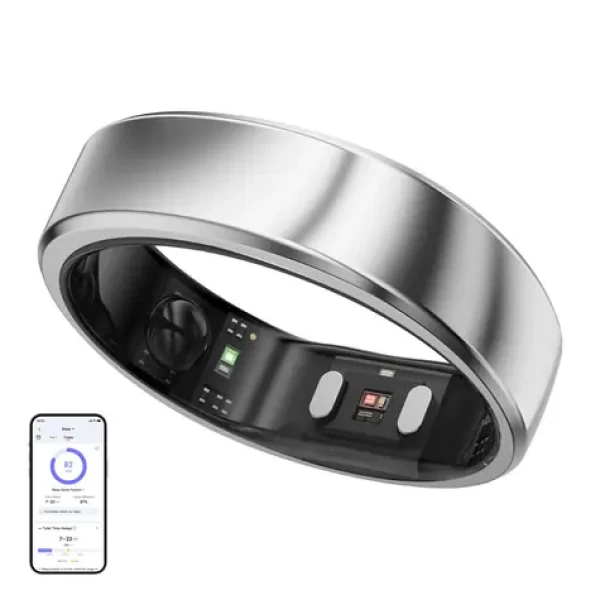 RingConn Air Gen 2 SMART Ring veľ. 8 Galaxy silver / šikovný prsteň / titánová oceľ / BT 5.0 / IP68 (124030801)