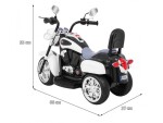 Mamido Detská elektrická motorka Chopper biela