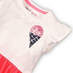 Dievčenská tunika s krátkym rukávom, Minoti, Hut 8, biela - 86/92 | 18-24m