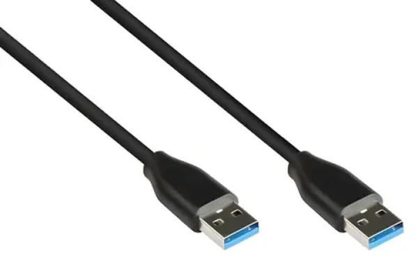 Good Connections USB 3.2 Gen 2 AA čierna / USB kábel / USB A - USB A / 0,5 m / 10 Gbps (2831-AA005S)