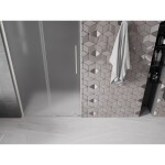 MEXEN/S - Velar L posuvné sprchové dvere 120, dekor, nikel kartáčovaný 871-120-003-31-97