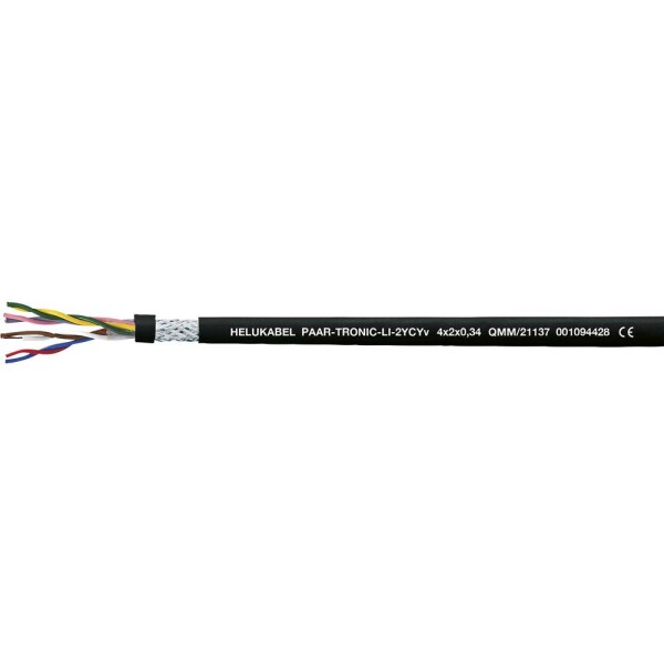 HELU 21136-1000 dátový kábel Li-2YCYv 3 x 2 x 0.34 mm² čierna 1000 m; 21136-1000