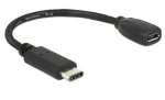 DeLock adapter kábel USB Typ-C™ 2.0 samec gt; USB 2.0 typ Micro-B samica / 15 cm / čierny (65578)