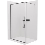 CERANO - Sprchová zástena Walk-in Moreli Ľ/P - 8 mm - čierna matná, transparentné sklo - 120x200 CER-417620