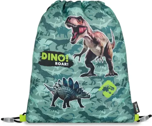 OXYBAG Vrecko na cvičky Dinosaurus / Vak na prezuvky / 30 x 37 cm (3-04725)