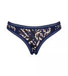 Dámske string nohavičky GO Crush C3P - MODRÉ - modré M008 - SLOGGI BLUE XS