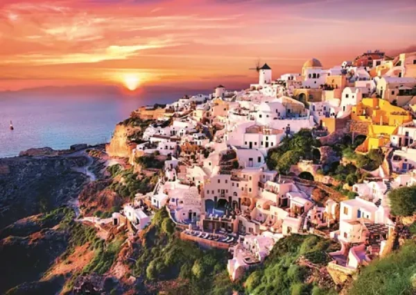 Trefl - Puzzle - Západ slnka NAD Santorini, Grécko