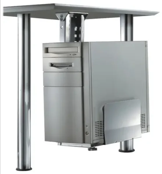 Neomounts CPU-D200SILVER strieborná / držiak PC pod stôl / výška pc 39-54 cm / šírka pc 13-23 cm / nosnosť 30 kg (CPU-D200SILVER)