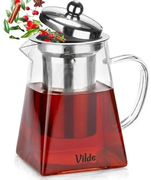 Vilde Sklenená kanvica na čaj a byliny 730 ml / Kanvica na čaj / so sitkom / sklo (259412)
