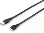 Equip USB-A - Micro-USB B kábel čierna / USB kábel / USB 3.0 / 5 Gbit / s / 1,8 m (128397)