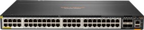 HP HPE Aruba 6300M - Switch - L3 - managed - 48 x 100/1000/2.5G/5G (PoE+) + 4 x 1 Gigabit / 10 Gigabit / 25 Gigabit / 50 Gigabit SFP56 (Uplink / Stacking) - Front und Seite zu Hinterseite - an Rack montierbar - PoE+ (2880 W)