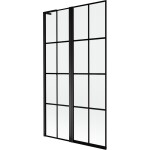 MEXEN/S - Mist L vaňová zástena 2-krídlová ľavá 100 x 150, čierna kratka, čierna 8A9L-100-011-70-77-L