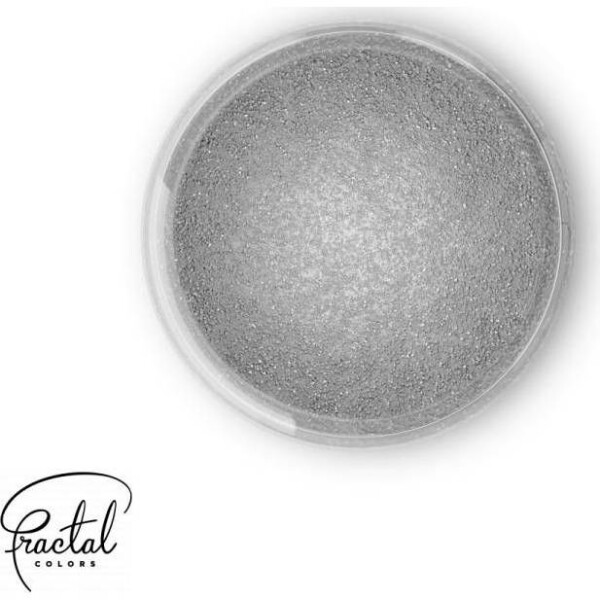 Dekoratívna prachová perleťová farba Fractal - Sparkling Dark Silver (3,5 g) - dortis - dortis